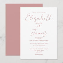 Dusty Rose Pink Minimalistische Elegante Script Ho