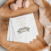 Dusty Rose Pink Moody Boho Wedding Monogram