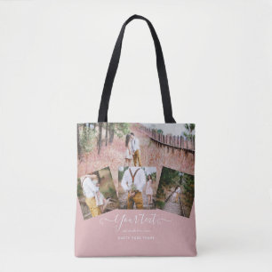 Dusty Rose Pink Newlyweds Wedding FOTO Gift