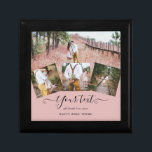 Dusty Rose Pink Newlyweds Wedding FOTO Gift Erinnerungskiste<br><div class="desc">Fügen Sie vier Fotos des verlobten Ehepaares,  frisch vermählte und verheiratete Paar zu diesem staubigen Rose rosa personalisierten Drehbuch Geschenk.</div>