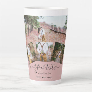 Dusty Rose Pink Newlyweds Wedding FOTO Gift Milchtasse