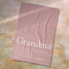 Dusty Rose Pink Oma Granny Definition Geschirrtuch