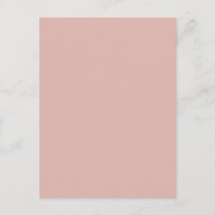 Dusty Rose Pink Solid Trend Hintergrund Postkarte