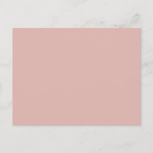 Dusty Rose Pink Solid Trend Hintergrund Postkarte
