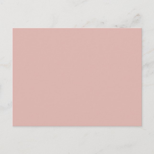 Dusty Rose Pink Solid Trend Hintergrund Postkarte (Vorderseite)