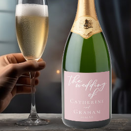 Dusty Rose Pink Typografy Romantic Wedding