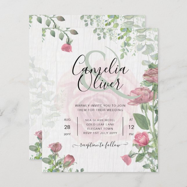 Dusty Rose Pink Wedding (Vorne/Hinten)
