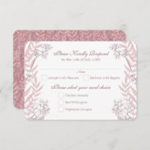 Dusty Rose Pink Wedding Vintag Botanisch