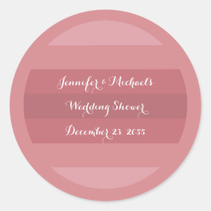 Dusty Rose Polterabend oder Anniversary Party Runder Aufkleber