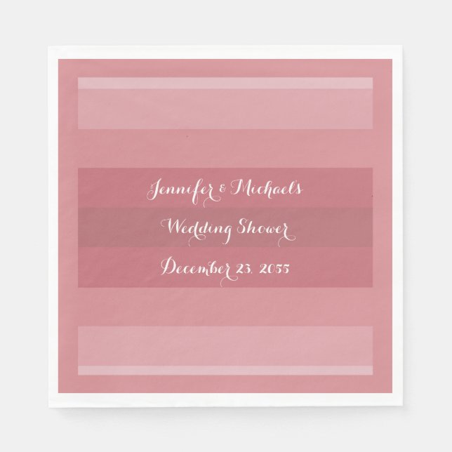 Dusty Rose Polterabend, Party zum Jahrestag Serviette (Vorderseite)