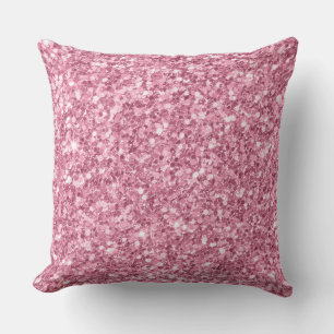 Dusty Rose Rosa Glitzer Textur drucken Kissen
