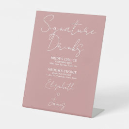 Dusty Rose Rosa Minimalistische Skriptsignatur Dri Sockelschild