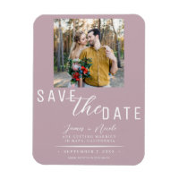 Dusty Rose Rosa Save the Date Foto Hochzeit