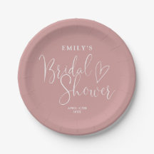 Dusty Rose rosa Script Kalligrafie Brautparty