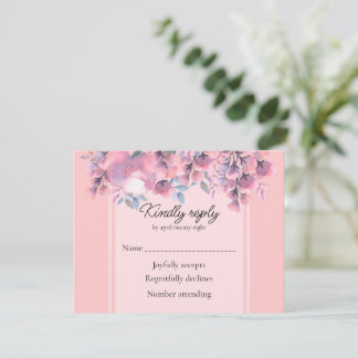 Dusty Rose RSVP Karte