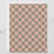 Dusty Rose & Sage Green Checkered Scrapbook Paper