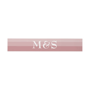 Dusty Rose Simple Modern Wedding Einladungsbanderole