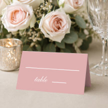 Dusty Rose Simple Pink White Calligraphy Wedding