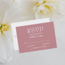 Dusty Rose Simple Style Wedding