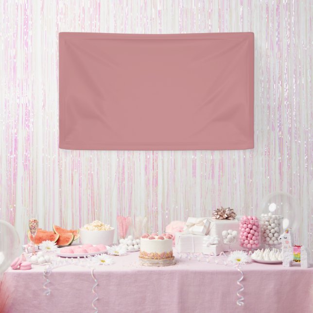 Dusty Rose Solid Color Banner (Party)