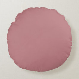 Dusty Rose Solid Color Rundes Kissen