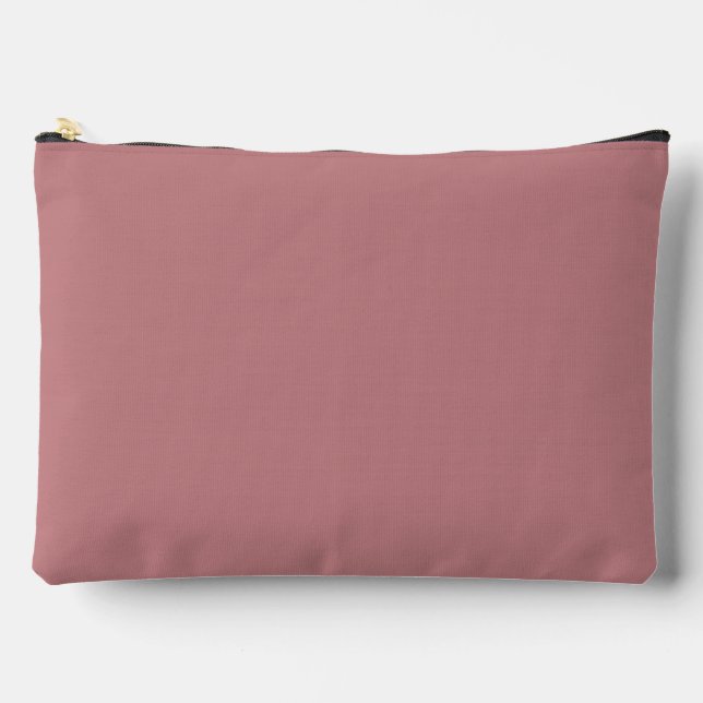 Dusty Rose Solid Color Zubehörtasche (Vorderseite)