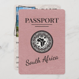 Dusty Rose South Africa Passport Save The Date