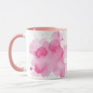 Dusty Rose Sprinkled Gold Mug Tasse