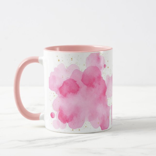Dusty Rose Sprinkled Gold Mug Tasse (Links)