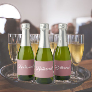 Dusty Rose Stilistische Script Wedding Bridesmaid