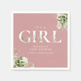 Dusty Rose The A Girl Greenerity Letter Baby Dusch Serviette