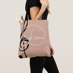 Dusty Rose Tote-Tasche mit ihrem Namen & Dreifach-