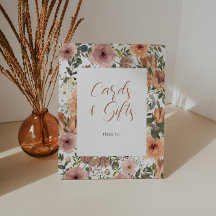 Dusty Rose und Burnt Orange Blumenkarten Geschenke