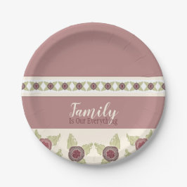 Dusty Rose und Pflaume Pappteller