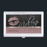 Dusty Rose und Silver Glitzer Visitenkarten Dose<br><div class="desc">Berufliche Inhaber von Visitenkarten. Stilvolle Dusty Rose und silberne Glitzer Lippen auf einem schwarzen und Rose goldenen Hintergrund. (Für passende Produkte und Designs Typ in Stichwort: GLITZER LIPS ) für Sie bereit, um zu personalisieren. ✔ HINWEIS: ÄNDERN SIE NUR DIE VORLAGEBEREICHE, DIE SIE BENÖTIGEN! 😀 Wenn nötig, können Sie einen...</div>