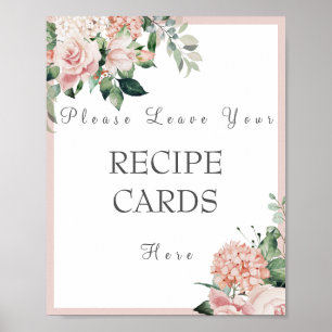 Dusty Rose Verlasse Ihre Rezeptkarte hier Poster