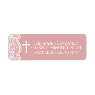 Dusty Rose Vintag Lace Rücksendeadresse