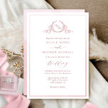 Dusty Rose Watercolor Elegante Monogramm Hochzeit Einladung<br><div class="desc">Freuen Sie sich auf diese schöne Hochzeitseinladung mit exquisiten handgezeichneten botanischen Monogrammen und modernen handschriftlichen Kalligrafiedetails. Fähigkeit, "zusammen mit ihren Eltern" Einführung in "zusammen mit ihren Familien", "zusammen mit großer Freude" oder "zusammen mit großer Freude" zu ändern. Vorderseite mit zarter staubiger Rose und duftenden Farben Aquarellrahmen. Zurück mit herrlicher Vollfarbenwäsche...</div>
