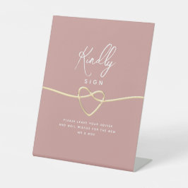 Dusty Rose Wedding Advice und Wünsche Sockelschild