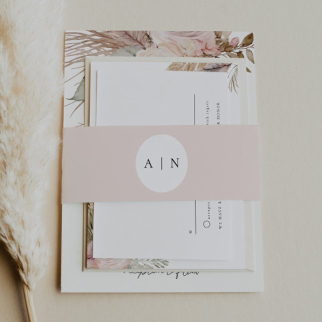 Dusty Rose Wedding Invitation Bly Band (Von Creator hochgeladen)