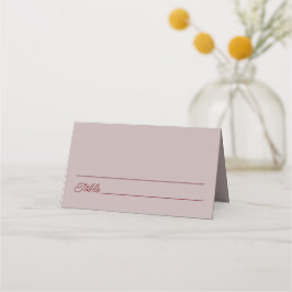 Dusty Rose Wedding Platzkarte