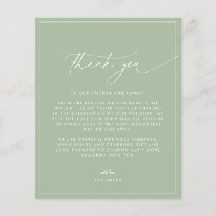 Dusty Sage Green Danke-Card