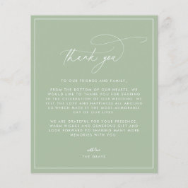 Dusty Sage Green Danke-Card