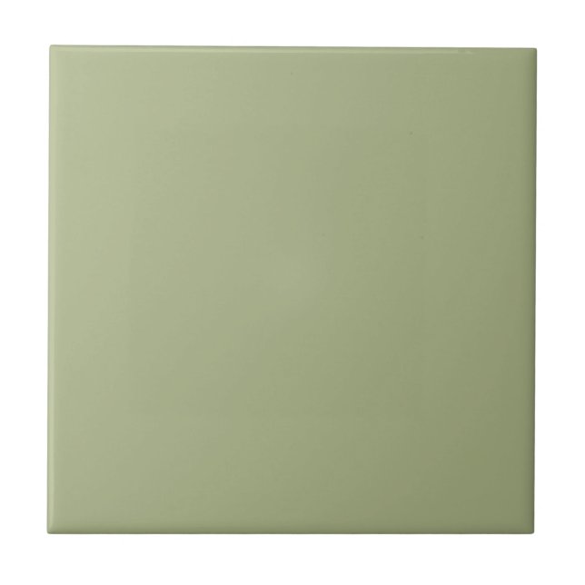 Dusty Sage Green Solid Color Fliese (Vorderseite)