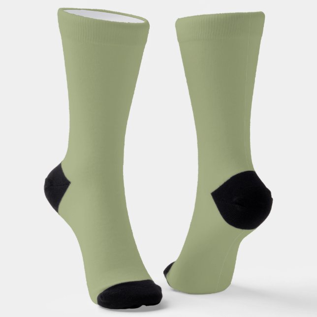 Dusty Sage Green Solid Color Socken (Gewinkelt)