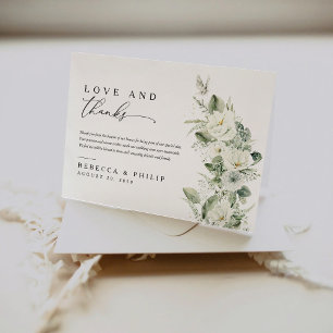 Dusty Sage Green Wedding Dankeschön Card Dankeskarte