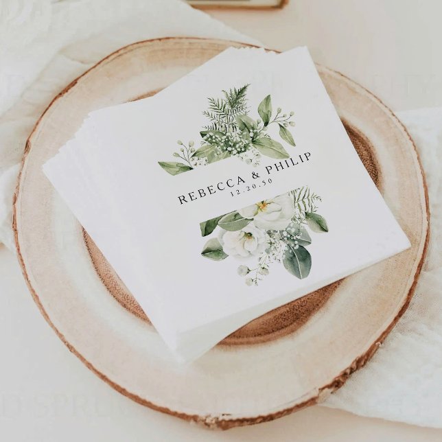 Dusty Sage Green Wedding Napkins Serviette (Von Creator hochgeladen)