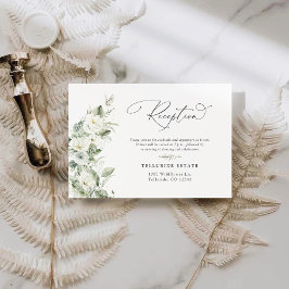 Dusty Sage Green Wedding Reception Card Begleitkarte