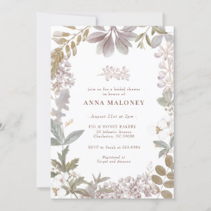 Dusty Sage Lavender Botanisches Brautparty Einladung