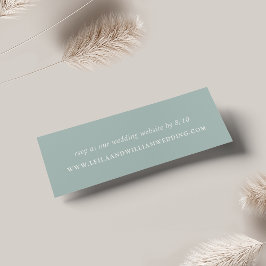 Dusty Sage Wedding Website RSVP Cards